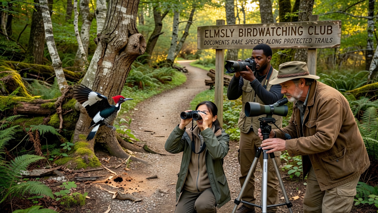Close-up view of rare bird species documented by the club in Elmsly protected trails