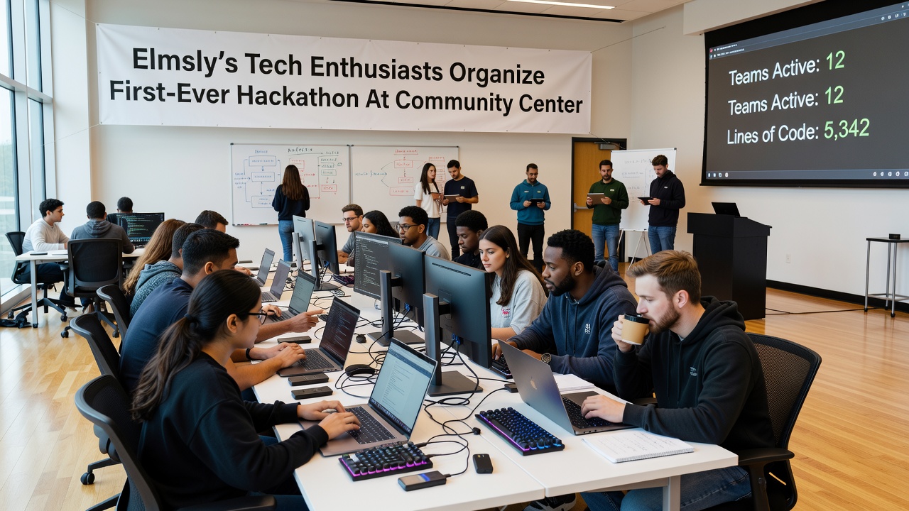 Elmsly's Tech Enthusiasts Prepare for Debut Hackathon at Local Community Center